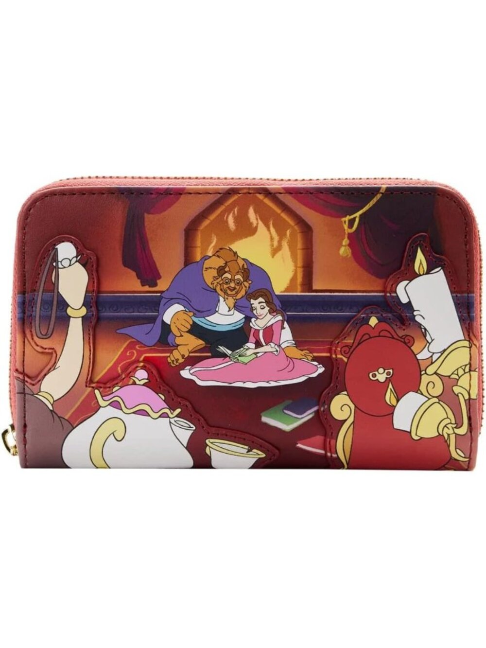 Disney Beauty and the Beast Zip Around Wallet - Cute Lounge Accessory, Perfect